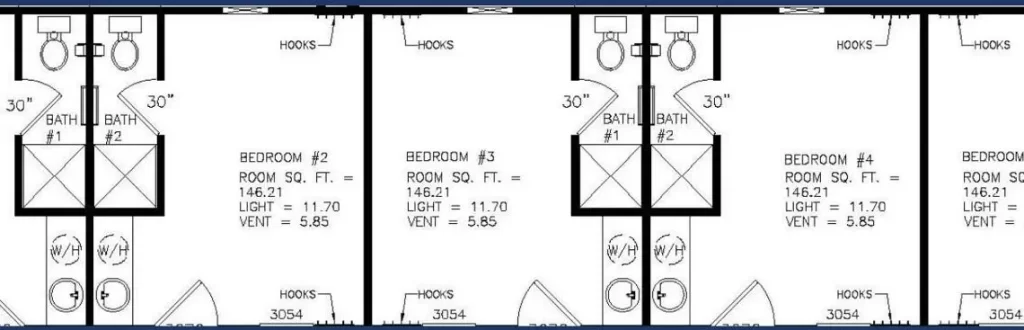 5Bedroom 5-Bath Mancamp House Floor-Plan