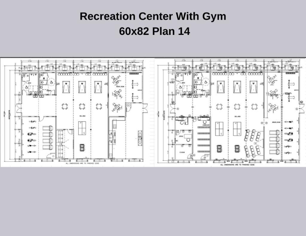Recreation center with gym 60 x 82